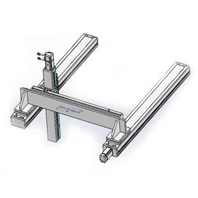 China Motorized Soft Step Type XYZ Stage 3 Axis Motion 50-1000mm Stroke Nema23 Linear Drive Gantry Table for sale