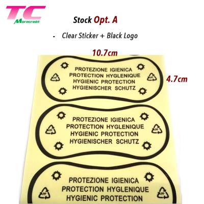 China Waterproof+Eco-friendly Morecredit Common Clear Sanitary Stickers 107x47mm Hygienic Pad Swimwear Liner For Bikini Fitting for sale