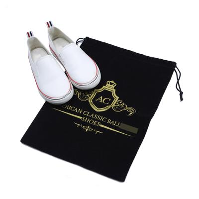 China Recyclable Custom Printed Big Pouch Shoes Tote Bags Factory , Velvet Storage Shoe Bestselling Bag With Rope for sale