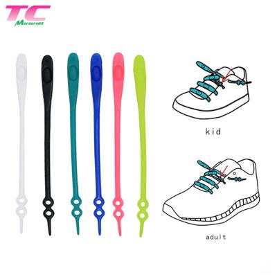 China Round IN STOCK sports shoe laces lazy loop for outdoor activities, quick tie silicone laces string for sale