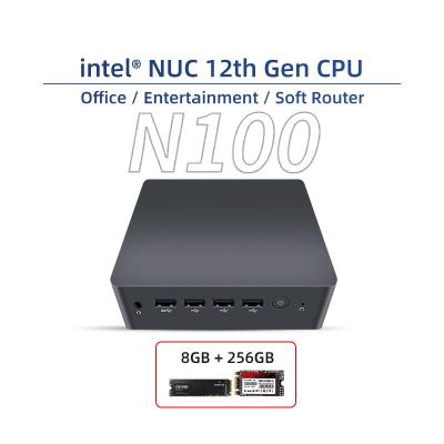 China For Lake N100 HTPC Nettop 8G DDR5 M.2 256GB Intel NUC 12th Business Mini Alder 7265 WIFI Win10 Ubuntu 4K DP Desktop PC Computer for sale