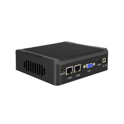 China Industrial Mini Pc Server Fanless Quad Core J1900 N2840 Embedded Industrial Computer With 2 LAN 2 COM for sale