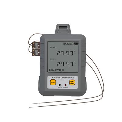 China Temperature Testing Equipment Digital Dual Channel Thermometer with K type Thermocouple for sale