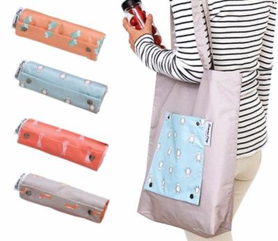 China Simple Nylon Shoulder Bag Teenager Soft-loop Women Foldable Eco-friendly Shopping Bag for sale