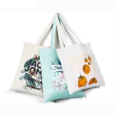 China Handled Manufacturer Cotton Canvas Shopping Bag Custom Logo Printed Tote Bags for sale