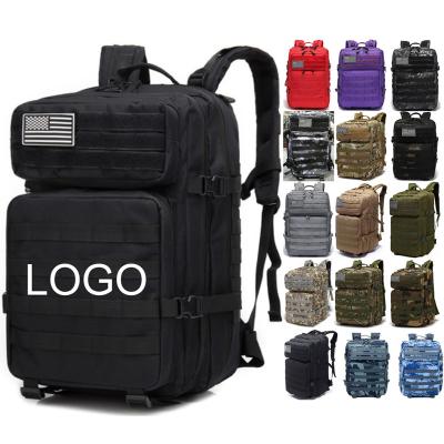 China Free Sample 45L Logo Military Tactical Backpack Hiking Hunting Waterproof Outdoor Sport Waterproof Fitness Bag Travel Backpack for sale