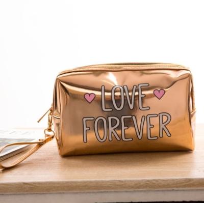 China Fashion Fashion PU Character Cosmetic Bags Custom Logo Women Makeup Bag Holographic Waterproof Cosmetic Bag for sale