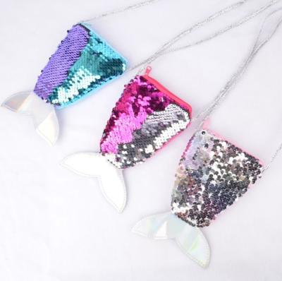 China Multifunctional Women Fashion Mermaid Coin Purse Cash Money Glitter Wallet For Girls for sale