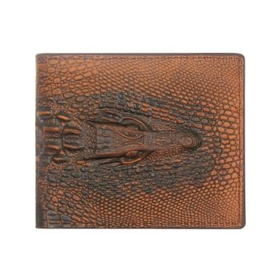 China Travel Multifunctional Wallet Fashion Wallet Men's Texture Crocodile PU Leather Wallet For Men for sale