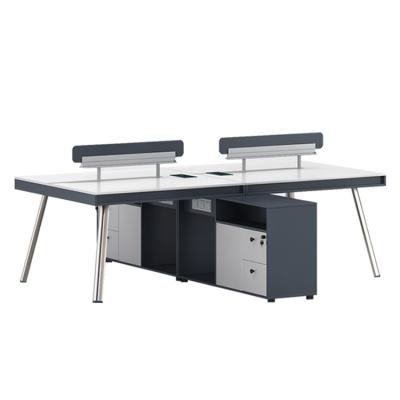 China Modern Regular High-grade Appearance Table Top 4 Staff Advanced Workstation Desk for sale