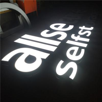 China Buildings Company design signboard led acrylic light channel letters outdoor 3D acrylic led store frontlit letter sign for sale