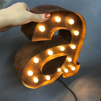 China The English Buildings Words Iron Rust The Lead Glass Bulb Channel Letter for sale