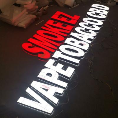 China Buildings Use Trustworthy Outdoor Aluminum Board Rimless Lighted Led Letter Sign for sale