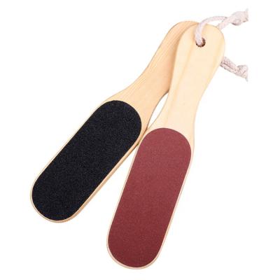 China Eco-friendly Double Side Pedicure Care Callus Remover Wooden Pedicure Foot Backrest With Sling Rope for sale