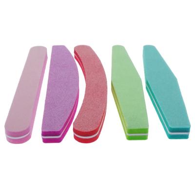 China Rectangle Outdoor High Quality Gray Sponge Beauty Goods Double Side Nail File Buffer Pad for sale