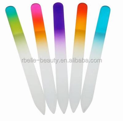 China Wholesale Glass Crystal Nail File Beauty Nail Folder Custom Colored Exterior Double Side Goods for sale