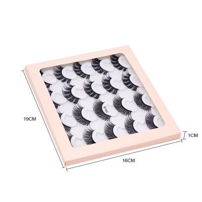 China 10 Pairs Shiny Eyelashes Reserve Custom Logo 25mm 18MM 20MM False Eyelashes 6D Fluffy Thick Mink Lashes With Pink Box for sale