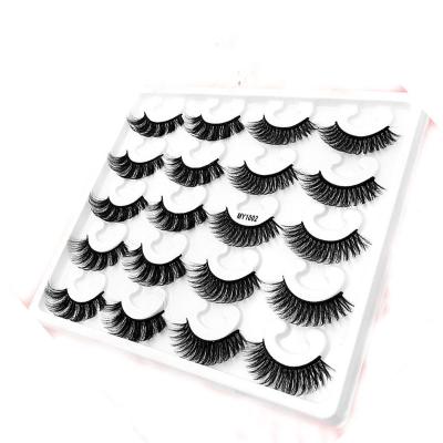 China 10 Pairs Lashes Natural Soft Fluffy Shiny Private Label False Eyelashes 3d Book Lash Synthetic Eyelashes for sale