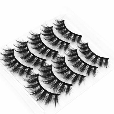 China Soft 5pairs Shiny Mixed Styles Thick False Eyelashes 3D Mink Hair Long Natrual Tapered Lashes Variety Pack Feathery Lashes for sale