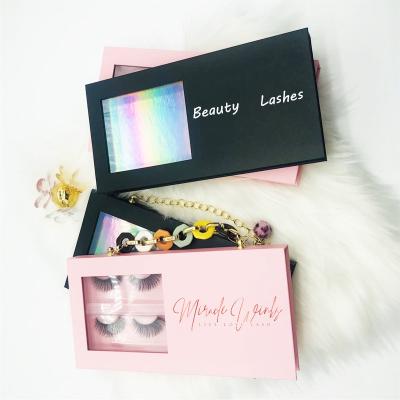 China Disposable Custom Private Label Book Lashes Box 3d Eyelash Mink Lashes Super Dramatic Mink Long Packaging 25mm Lashes Lashes Book for sale