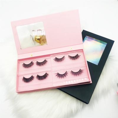 China Disposable make your own brand eyelashes box for 4pairs eyelashes custom lashes 3d seller 25mm wick wholesale book for sale