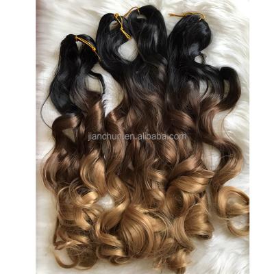 China French Curls Synthetic Hair Kenya Yaki Braiding Crochet Braids 150g Curl Spiral Hair Wavy Braiding Hair FC001 for sale