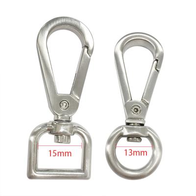 China Heavy Industry Stainless Steel Swivel Eye Snap Hooks Multi-Use Large Spring Clips Snap Hook Clasp Hardware Accessories for sale