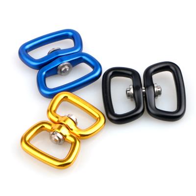 China General Industry Aluminum 15mm Big Double Eye Swivel Rings D Eye Rings Carabiner China Factory for sale