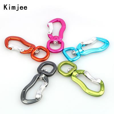 China Aviation Aluminum Carabiner 7075 Snap Hook Swivel Dog Leash Carabiner Retail Industry KM-014 for sale