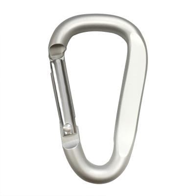 China Retail Industry D Shape Spring Door Aluminum Carabiner Hook For Key Chain RV Home Outdoor Backpack Custom Logo for sale