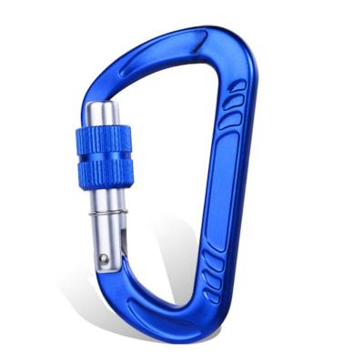 China Retail Industry Carabiner Aviation Aluminum Carabiners Pivot Safety Screw D Shaped Door Upright Caribeaner for Hammocks, Camping, Hiking for sale