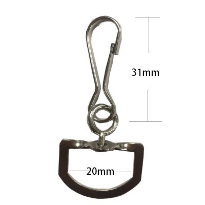 China Retail Industry 20mm Lanyard Hook Metal Zinc Alloy Swivel Snap Hook for sale