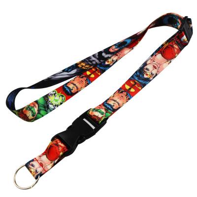 China Promotional Gifts Polyester Lanyard With Detached Plastic Anime Kids Buckle Security Lanyard Card Holder for sale