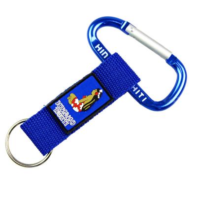 China Promotional Gifts Lanyard Short Wrist Strap Carabiner Small Metal Main Ring Lanyard for sale