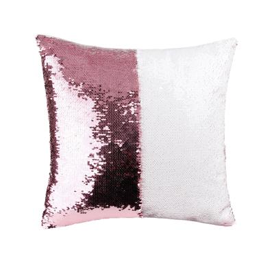 China Accept Custom Design Wholesale Sublimation Blanks Pillow Case Custom Logo Decoration Flip Sequins Cushion Cover Sequin Pillow Case Sublimation for sale