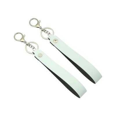 China New Arrival Leather Lanyard Custom Printed Blank Keychain Sublimation Connector Key Chain for sale