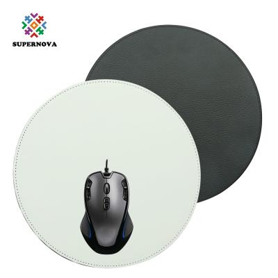 China Sublimation Blanks Customizable Leather Mouse Pad Mat For Desk Sublimation Blanks for sale