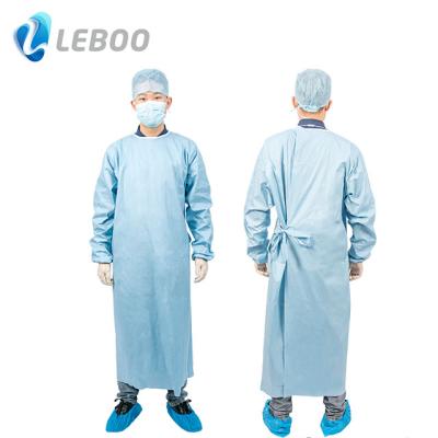 China Spunlace CE and ISO Disposable Pulp Spunlance Surgical Gown for sale