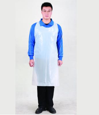 China PPE food contact raincoat, disposable raincoat, flat packed, blocked, on roll plastic, PE apron for sale