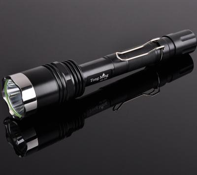 China Camping 1000 Lumens 5 Modes Strobe 18650 Battery Tactical Long Beam Logo Printed Waterproof Led Torch Light Flashlight for sale