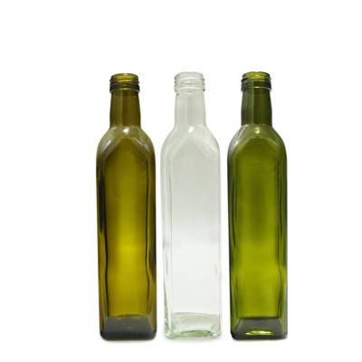 China Frying oil in stock 250ml, 500ml, 750ml, 1000ml marasca olive oil glass bottle with aluminum cap CY-725 for sale