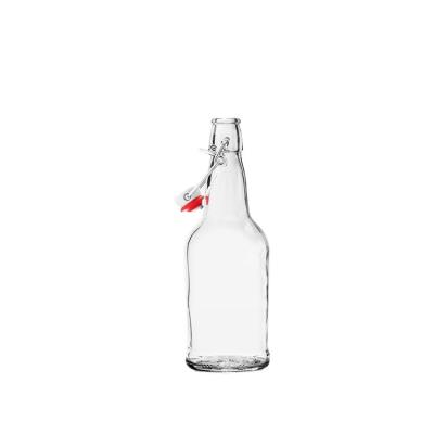 China Beverage 500ml clear kombucha 16oz swing top glass beer bottle CY-086 for sale