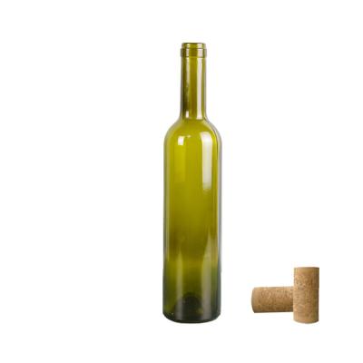 China Wholesale Empty Dark Green 500ml Screw Cap Wine Bottle for sale