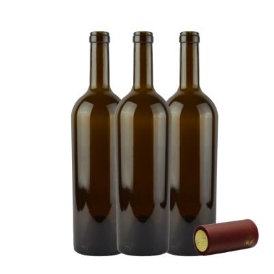 China Bulk Selling High Quality Recyclable 750ml Low Price Bordeaux Red Wine Glass Bottle for sale