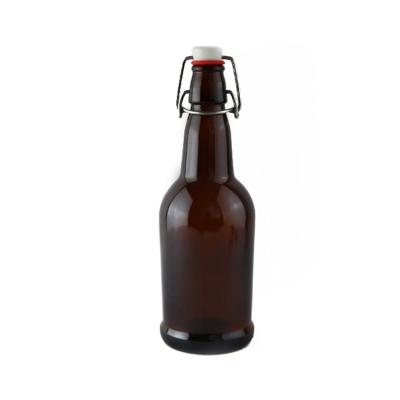 China Hot Sale Beverage Color Glass Beer Bottle With Crown Cap 500ml Beer Bottle for sale