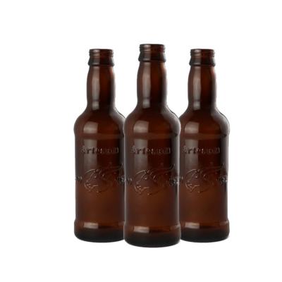 China Recyclable Factory Directly Supply Empty Amber 250ml Small Crown Top Glass Beer Bottle for sale