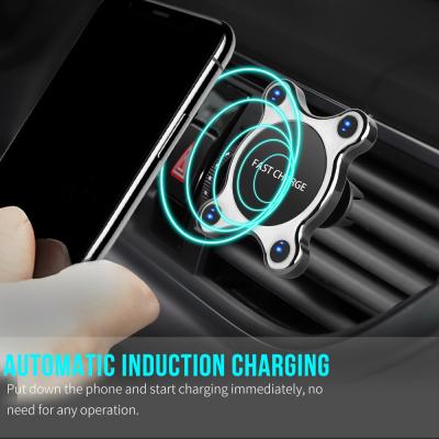 China QC3.0 N18 Magnetic Suction Mobile Phone Car Fast Wireless Charger for sale