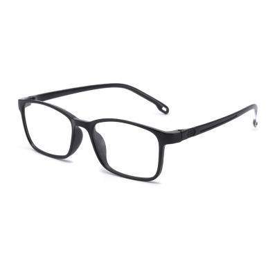 China Slim Fashion Black Square Metal Frame Ultra Light Unisex Stainless Reading Glasses for sale