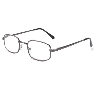 China Top Selling Thin Square Optical Glass Frame Reading Glasses Metal Spectacle Frames Big Size for sale