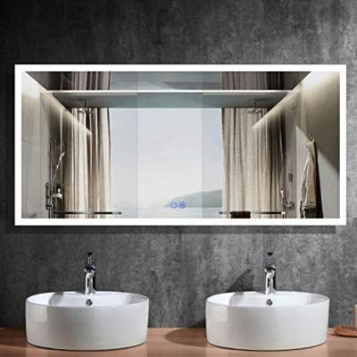 China Wholesale Smart Cordless Luminous Lip Gloss Framed Bath Vanity Mirror With Lighting for sale